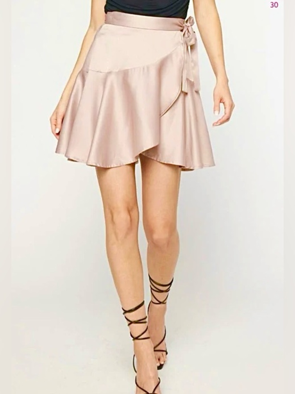 NEW! Satin Wrap Flowy Skirt NWT